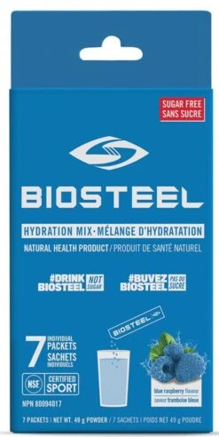 BioSteel High-Performance Sports Hydration Mix (7 Count) 9 BioSteel High-Performance Sports Hydration Mix (7 Count) -Hockey Equipment Store 630614 CAN 20Biosteel Hydration 20Mix Blue 20Raspberry 7CT Front