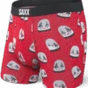 SAXX Vibe Boxer Brief Red Snow Globes -Hockey Equipment Store saxx vibe boxer brief red snow globes