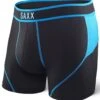 SAXX Kinetic Boxer Black/Electric Blue -Hockey Equipment Store sxbb27 bel f
