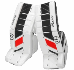 Warrior Ritual GT2 Intermediate Goalie Pads (w/ Knee Pads) -Hockey Equipment Store warrior ritual gt2 intermediate goalie pads black white red