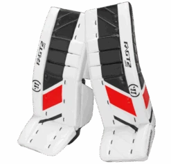 Warrior Ritual GT2 Junior Goalie Pads (w/ Knee Pads) -Hockey Equipment Store warrior ritual gt2 junior goalie pads white black red