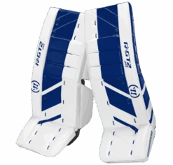 Warrior Ritual GT2 Junior Goalie Pads (w/ Knee Pads) -Hockey Equipment Store warrior ritual gt2 junior goalie pads white blue