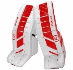 Warrior Ritual GT2 Senior Goalie Pads (w/ Knee Pads) -Hockey Equipment Store warrior ritual gt2 senior goalie pads white red